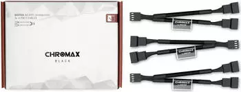 Noctua NA-SYC1 chromax.black Y-Lüfteranschlusskabel 4-Pin, 3x 11,5cm (NA-SYC1.BLACK)