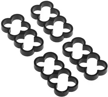 Alphacool Eiskamm Alu X8 4mm schwarz, 4 St&uuml;ck (24762)