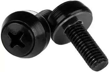 StarTech M6x12 Montageschrauben f&uuml;r Serverschrank, schwarz, 50er-Pack (CABSCREWSM6B)