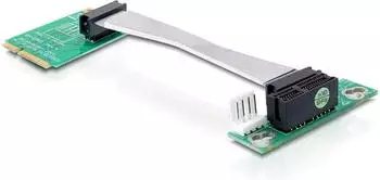 DeLock Riser Karte Mini PCIe zu PCIe x1 linksgerichtet 13cm (41370)