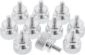 InLine R&auml;ndelschrauben f&uuml;r Geh&auml;use, Alu silber, 12mm, 10er Pack (77770)