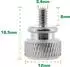 InLine Rändelschrauben für Gehäuse, Alu silber, 12mm, 10er Pack (77770)