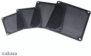 Akasa L&uuml;fterfilter 140mm Aluminium, schwarz (GRM140-AL01-BK)