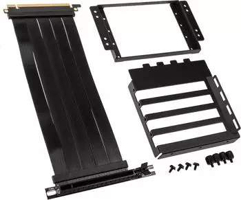 Lian Li O11D-1X PCIe 4.0 Riser-Kabel + vertikaler GPU-Halter, schwarz (O11D-1X-4)