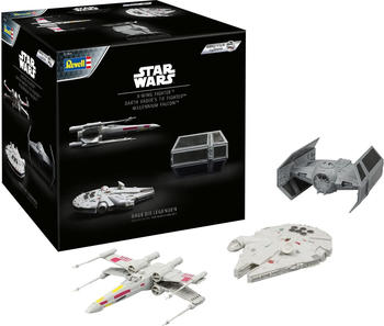 Revell Modellbau Starter-Kit Star Wars X-Wing Millennium Falcon Tie Fighter (010449091)