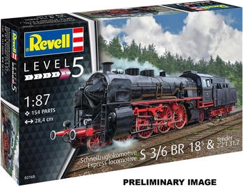 Revell Schnellzuglokomotive S3/6 BR18 mit Tender (62168)