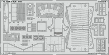 Eduard in 1:48 491234 P-40N for ACADEMY (Accessories)