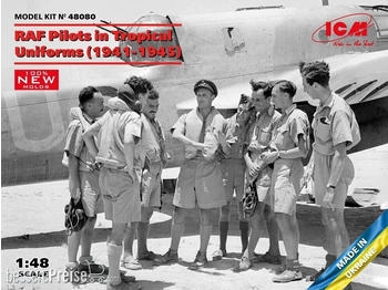 ICM new molds) 1:48 RAF Pilots in Tropical Uniforms (1941-1945) (100% (48080)