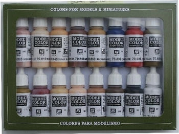 Vallejo Acrylic Model Color Set Face/Skin Colors(16)