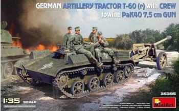 MiniArt PaK 40 550035395 1:35 Deutscher Artillerieschlepper T-60 (r) mit Besatzung und (MODELS)