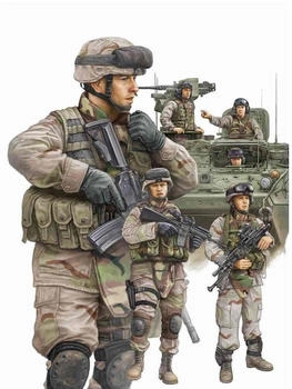 Trumpeter Modern U.S. Army Armor Crewman & Infantry (00424)