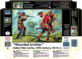 Glow2B 2335210 1:35 Wounded brother. Indian Wars series XVIII century. Kit No. 2