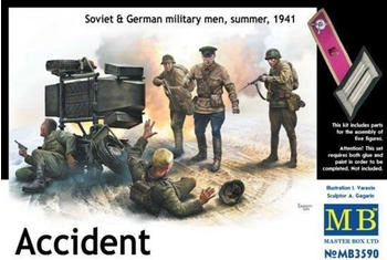 Glow2B MB3590 - Accident. Soviet & German military men in 1:32
