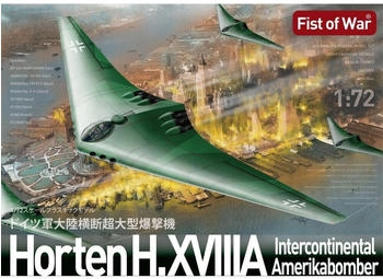 Glow2B UA72218 - 1:72 German WWII horten 18A super long-range strategic bomber primer ver