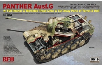 Ryefield Model RM-5019 Panther Ausf.G with full interior & cut away parts in 1:35