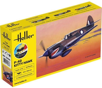 Heller 56266 1:72 [10 STARTER KIT P-40 Kitty Hawk