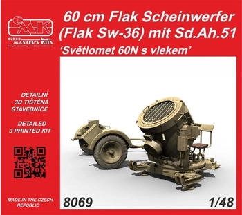 Special Hobby 129-8069 60 cm Flak Scheinwerfer (Flak Sw-36) mit Sd.Ah.51 / Sv?tlomet 60N s vlekem 1/48