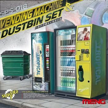 Meng Model Model SPS-018 1:35 Vending Machine & Dumster Set