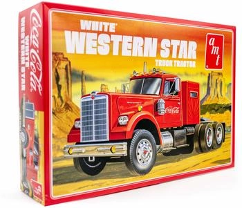 Round2 591160 1/25 White Western Star Semi Tractor Coca Cola