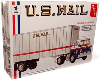 Round2 591326 1/25 Ford C600 US Mail Truck w/USPS Trailer