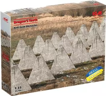 ICM 35746 Dragons teeth ?nti-tank Obstacles (100% new molds)