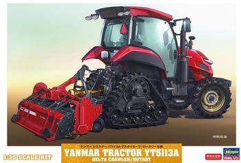 Hasegawa Yanmar Traktor YT5113A Delta mit Vertikutierer 1:35