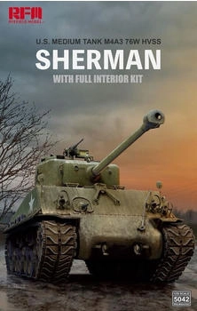 Ryefield Model 5042 M4A3 76W HVSS Sherman w/full interior