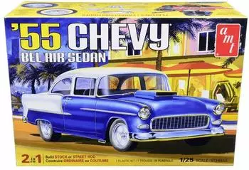 AMT Chevrolet Bel Air Sedan 1955 Kunststoffbausatz Modellauto 1:25