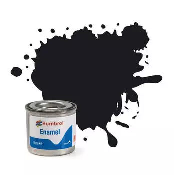 Humbrol 481021 Enamel Nr. 21 Schwarz glänzend 14 ml