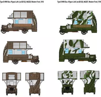Roden 737 Type B WWI Bus "Pigeon Loft in 1:72