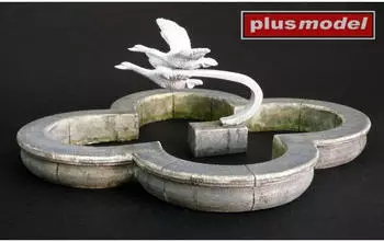 Plus Model 490 1:35 Park fountain with swans