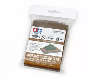 Tamiya 300087221 Spachtelmasse Lehmboden braun 150 g f&uuml;r den Dioramenbau
