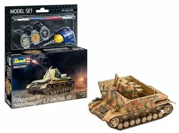 Revell 63363 Model Set Flakpanzer IV M&ouml;belwagen 3.7cm Flak Modellbausatz mit Basiszubeh&ouml;r
