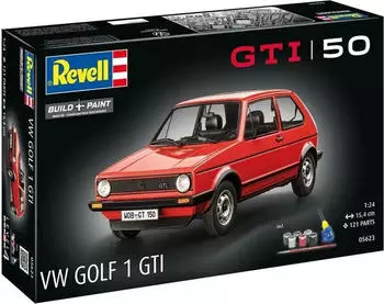 Revell Geschenkset 50 Jahre VW Golf 1 GTi Modellbausatz mit Basiszubeh&ouml;r
