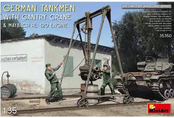 MiniArt 35350 German Tankmen with Gantry Crane & Maybach HL 120 Engine