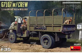MiniArt 35383 G7107 w/CREW 1,5t 4X4 CARGO TRUCK w/METAL BODY