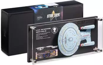 Numskull Star Trek USS Enterprise NCC-1701-D Replik-Plaque 15x7 (38x17,5 cm) Offizielles Trek-Merchandise Wandmontierbares st&uuml;ck
