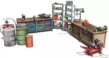 MiniArt MODELS 550049011 1:48 Werkstatteinrichtung
