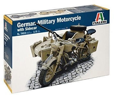 Italeri German Military Motorcycle BMW R75 with Sidecar