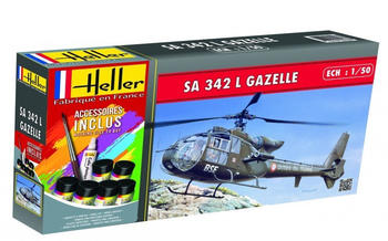 Heller SA 342 L Gazelle with accessories 1:50 (56486) Heller SA 342 L Gazelle with accessories 1:50 (56486)
