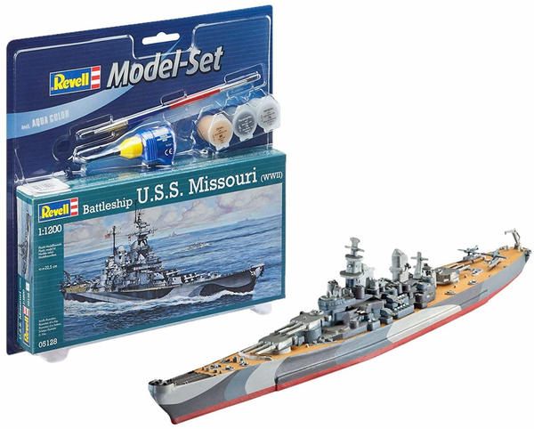 Revell Model Set Battleship U.S.S. Missouri (WWII) 1:1200 (65128)