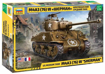 Zvezda M4A3 Medium Tank W (76) Sherman (3676)