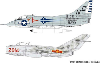 Airfix Mig 17F Fresco Douglas A-4B Skyhawk Dogfight Double (A50185)