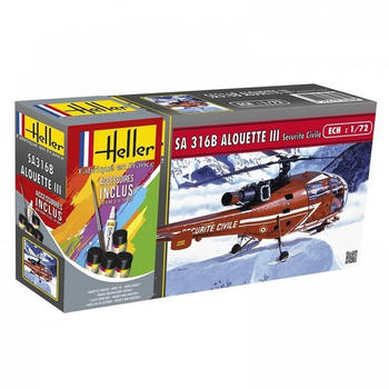 Heller STARTER KIT Alouette III Sécurité Civile (56289)