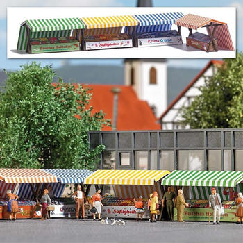 Busch 4 Marktstände 1:87 H0 Bausatz (1824)