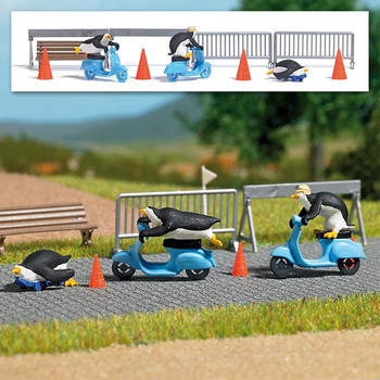 Busch Action Set Pinguine Rollerfahrt 1:87 H0 (7925)