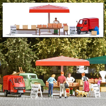 Busch Action Set Marktstand Erdbeeren 1:87 H0 (7913)