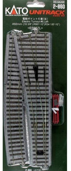 Kato H0 (1:87) 7002860 - Elektr. Weiche links 492 mm mit R867-10° Kurve