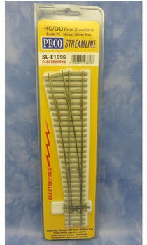 Peco H0m SL-E1096 - Code 75 Weiche links 12° mittlerer Radius