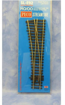 Peco H0 (1:87) SL-E92 - Code 100 Weiche links 12° kleiner Radius